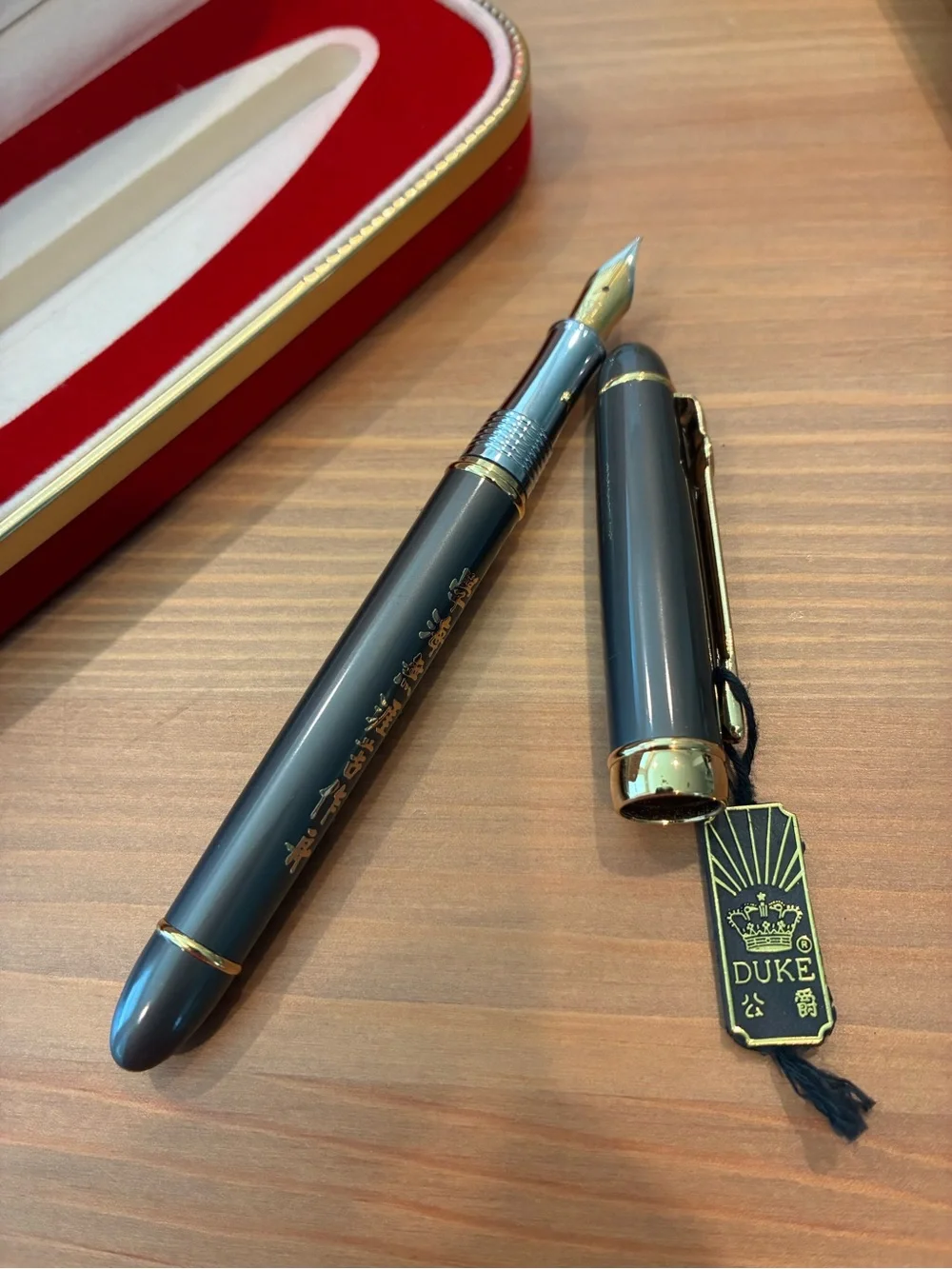 DUKE 22K GP Fountain Pen Farn Stationary Co, LTD with engraving Untested